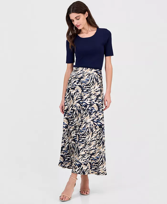 Women's Printed Bias-Cut Maxi Skirt - thumbnail 2