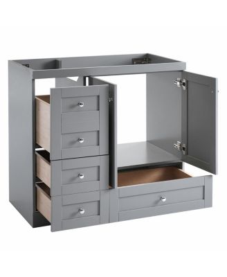 Freestanding Bathroom Vanity Cabinet,Shaker Style MDF, 4 Soft Close Drawers, Storage for Small Spaces