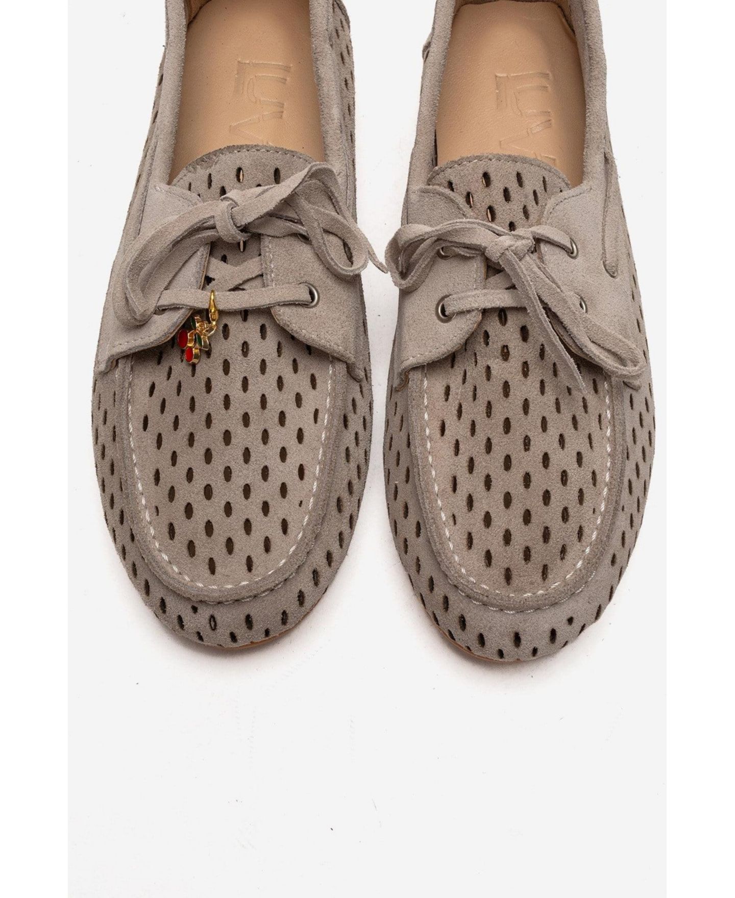 Женские туфли Forever & Always Shoes Stevo Leather Lace Up Loafer, цвет: Бежевый замшевый — фото 5