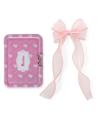 Puttisu Girls Organza Double Ribbon Clip Gift Set with Tin Case - Blush pink 25$
