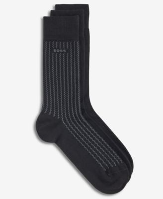 BOSS by Men's Minicube Detail Socks, 3-Pack