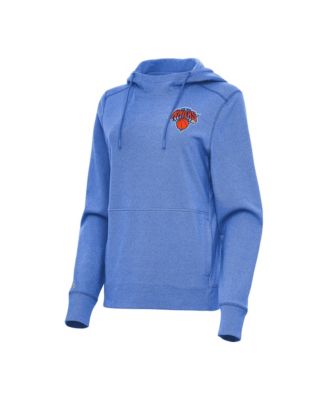 Women's Heather Blue New York Knicks Justice Pullover Hoodie