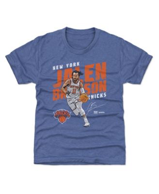 Big Boys and Girls Jalen Brunson Blue New York Knicks Slant T-Shirt