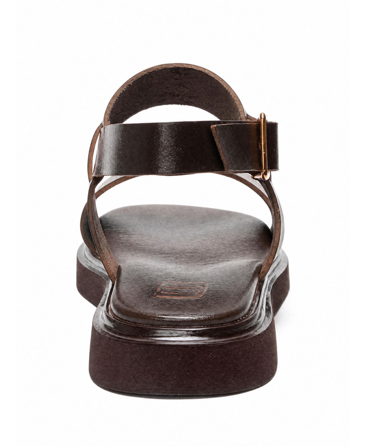Женские сандалии Forever & Always Shoes Quella Leather Buckle, цвет: Коричневый — фото 3