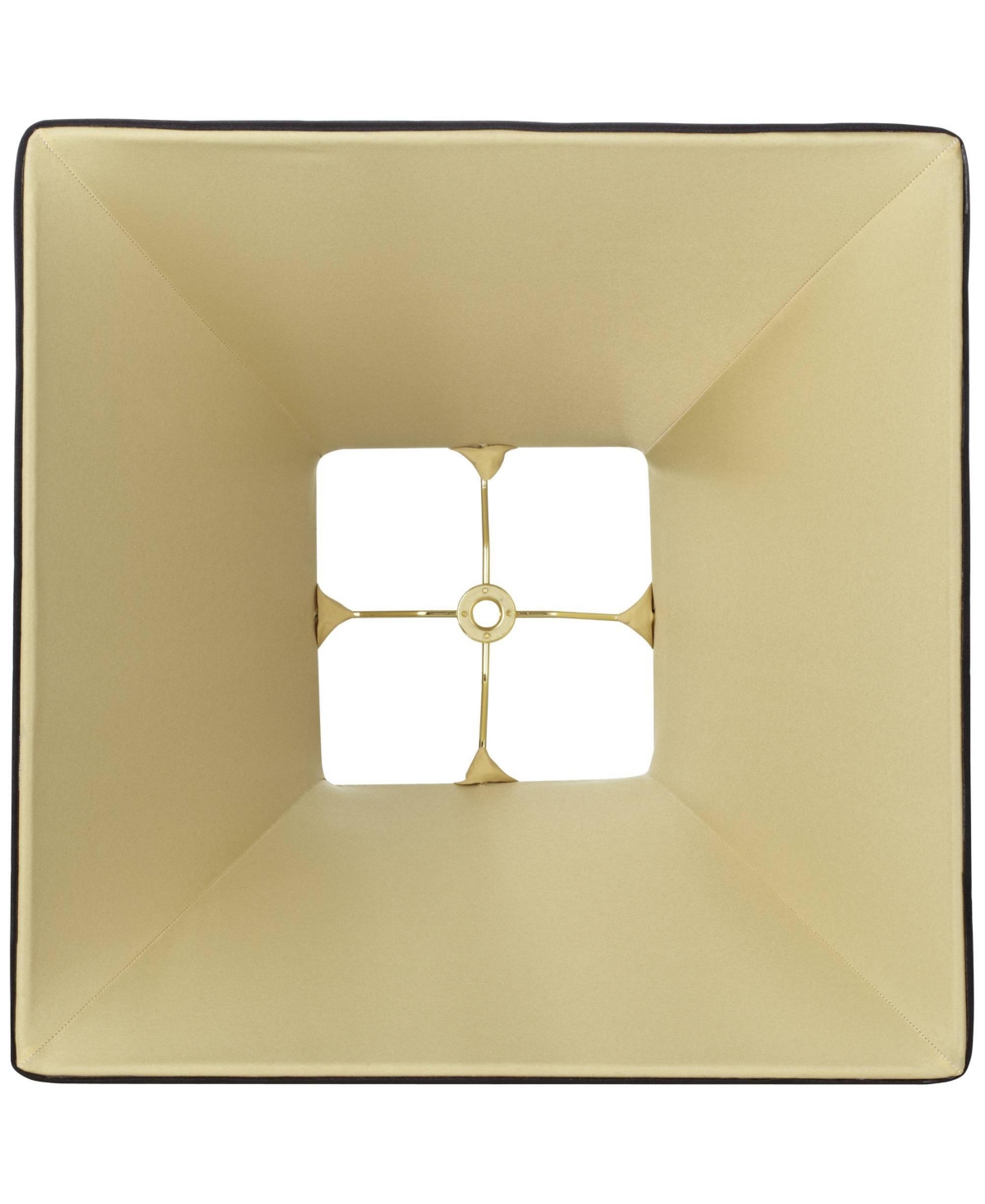 Springcrest Set of 2 Square Lamp Shades Medium 6" Top x 14" Bottom x 9.5" High Spider Replacement Harp and Finial Fitting