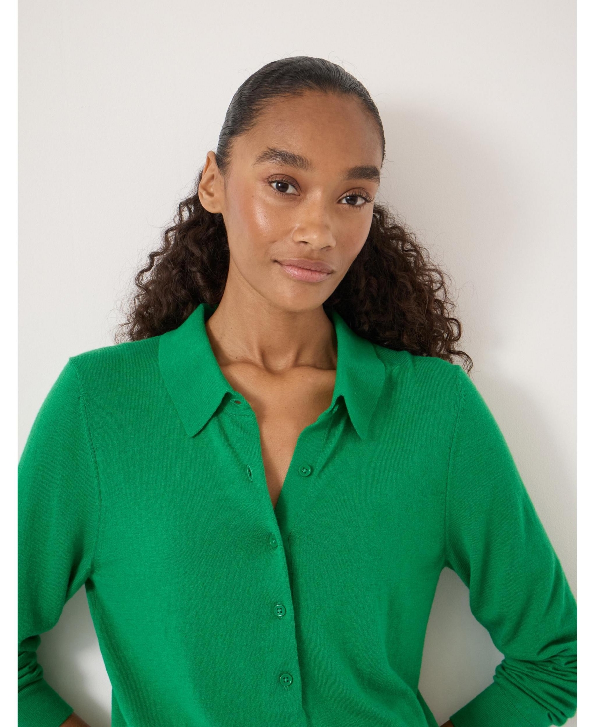 Hush Women's Merino Long Sleeve Polo Top