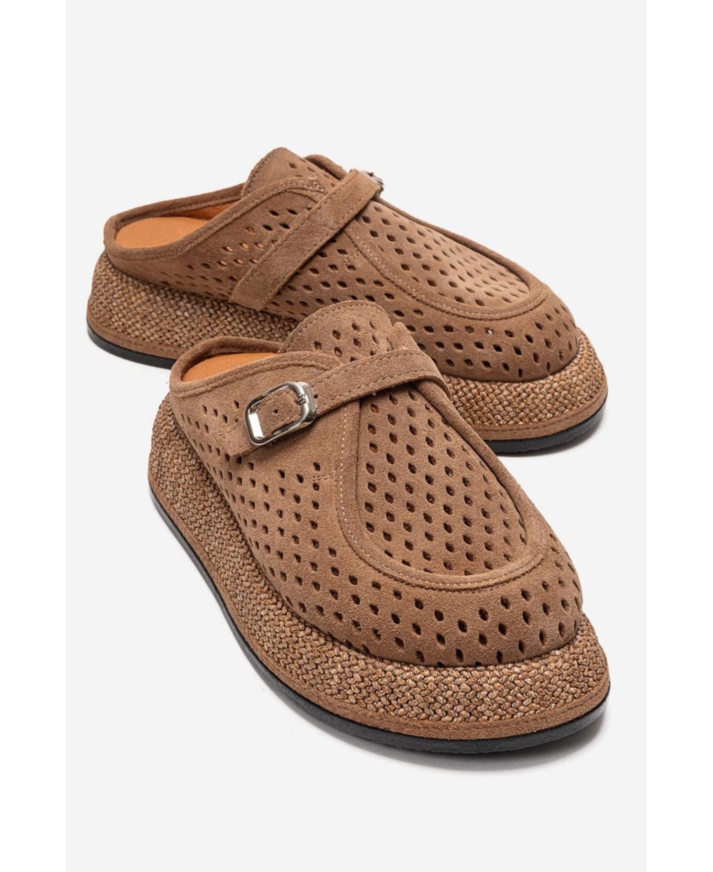 Женские сабо Forever & Always Shoes Vone Leather Mule, цвет: Коньячный замшевый — фото 4