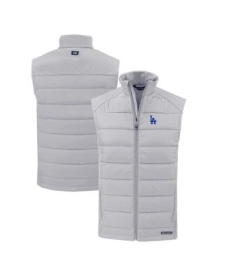 Men's Gray Los Angeles Dodgers Evoke Hybrid Eco Softshell Full-Zip Vest