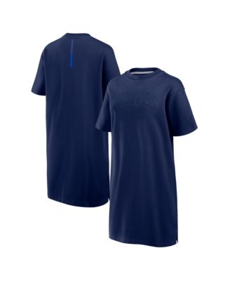 Women's Navy Atlanta Braves Elements Cotton Dress