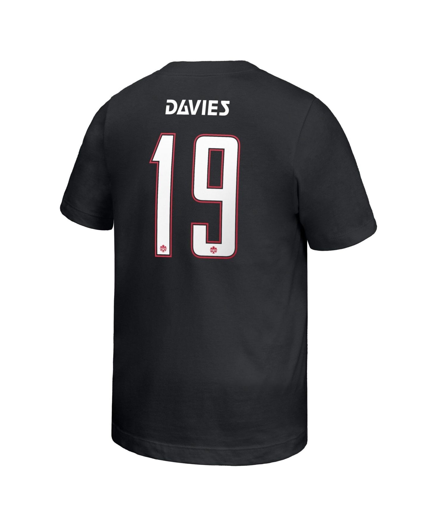 Детская футболка Nike Alphonso Davies Black Canada Soccer Away Player Name & Number — фото 3