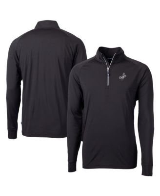 Men's Black Los Angeles Dodgers Big & Tall Adapt Eco DryTec Raglan Quarter-Zip Jacket