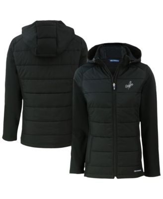 Women's Black Los Angeles Dodgers Evoke Hybrid Eco Softshell Full-Zip Hooded Jacket