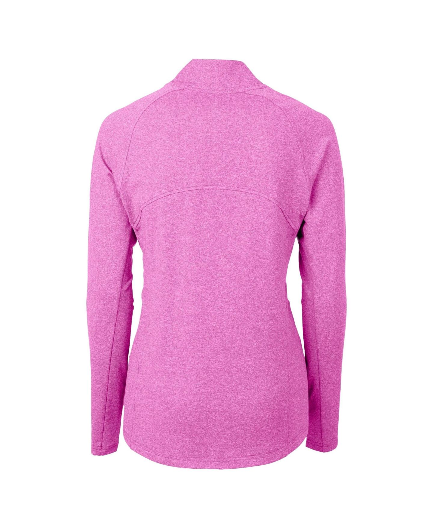 Женская куртка Cutter & Buck Heather Light Pink Los Angeles Dodgers Raglan Adapt Eco Knit Heather Full-Zip — фото 3