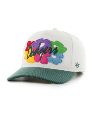 Men's White/Green Los Angeles Dodgers Flora Gallery Hitch Adjustable Hat