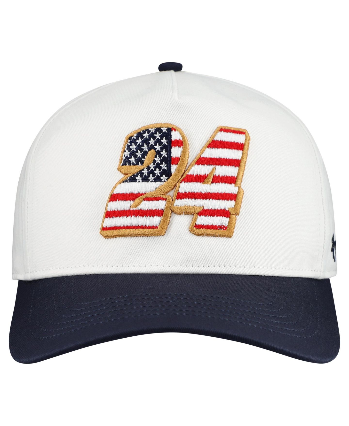 Мужской головной убор '47 Brand White William Byron Flag Fill Two-Tone Team Adjustable Hitch Hat — фото 2
