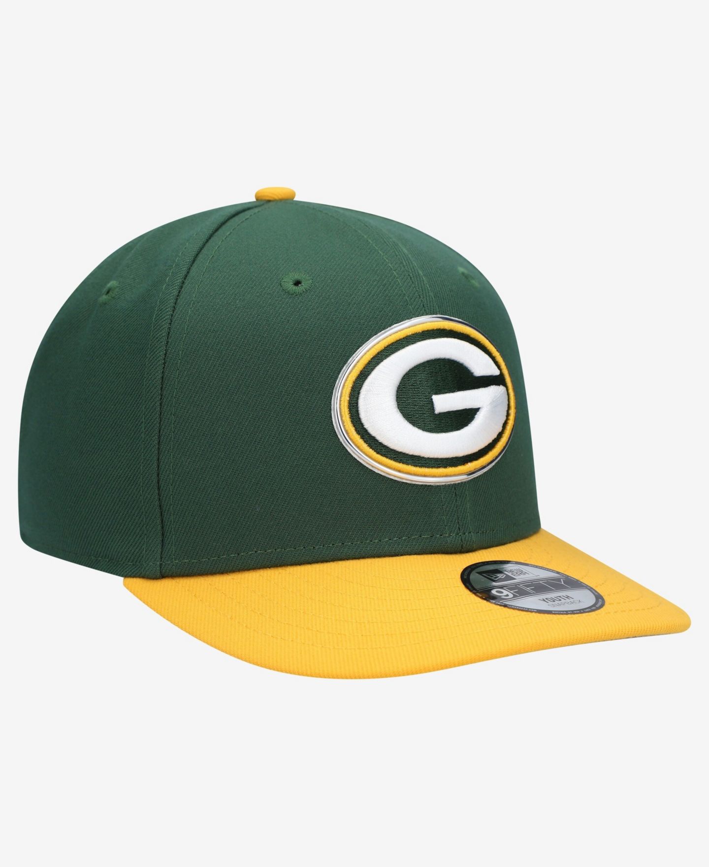 Детская кепка New Era Green/Gold Green Bay Packers 2026 NFL Draft Pre-Curved 9FIFTY Snapback Hat — фото 4