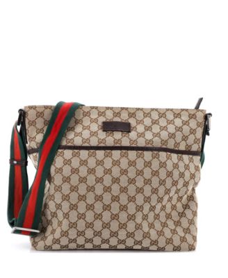 Medium Front Pocket Web Messenger GG Canvas