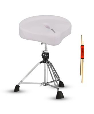 Drum Throne 4inch Padded Seat Adjustable 25.5inch 360degree(s) Swivel Heavy Duty Guitar Stool
