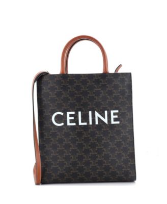 Small Vertical Cabas Tote Triomphe Coated Canvas