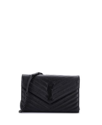 Medium Classic Monogram Wallet on Chain Matelasse Chevron Leather
