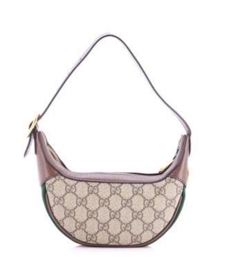 Mini Ophidia Half Moon Bag GG Coated Canvas