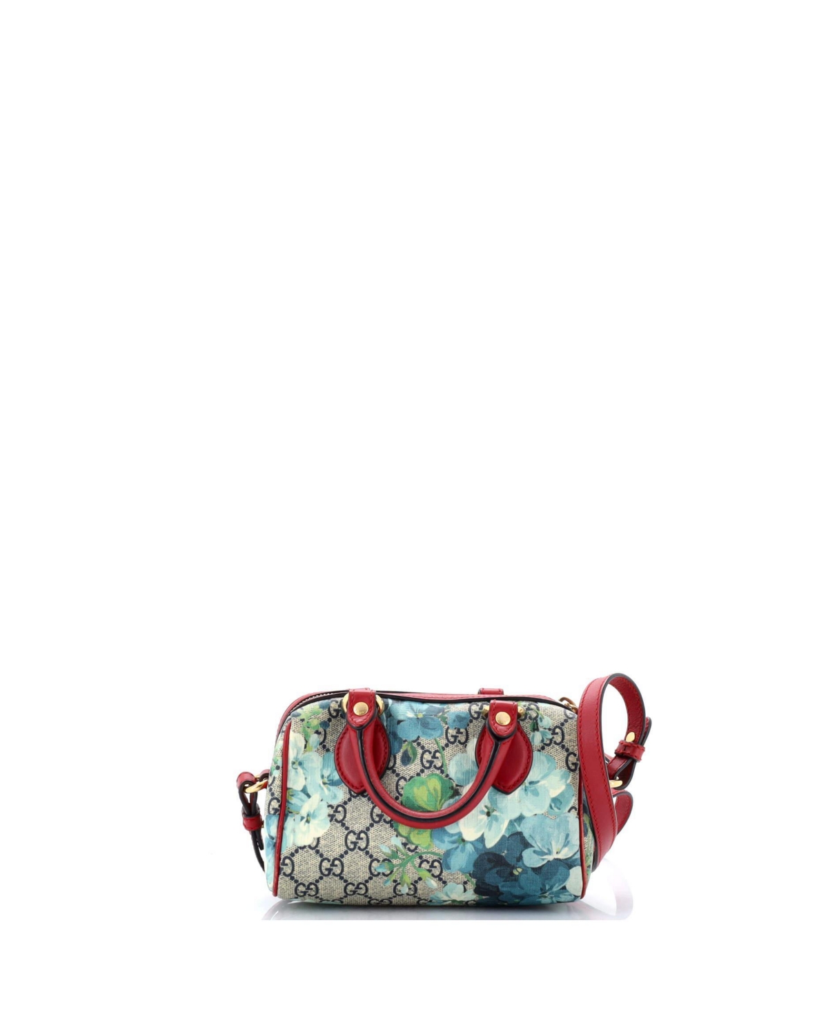 Pre-Owned Gucci Nano Convertible Boston Bag Blooms Print Gg Coated Canvas