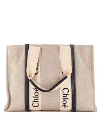 Large Woody Tote Canvas with Leather