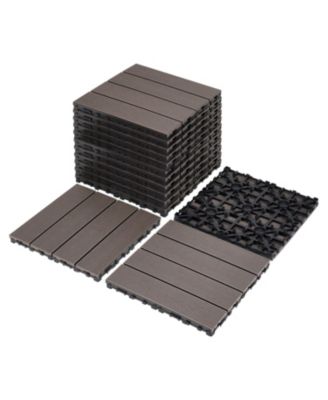 DIY Composite Deck Tiles Coffee 8.7 sq ft (9-Pack)