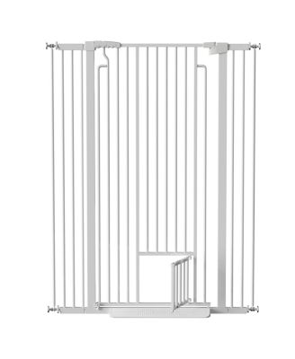  Extra Tall Cat Gate with Small Door, Pressure Mounted