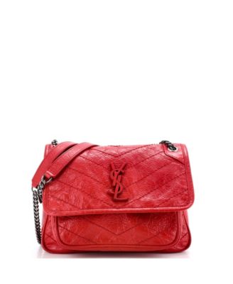 Baby Niki Chain Flap Bag Matelasse Chevron Leather