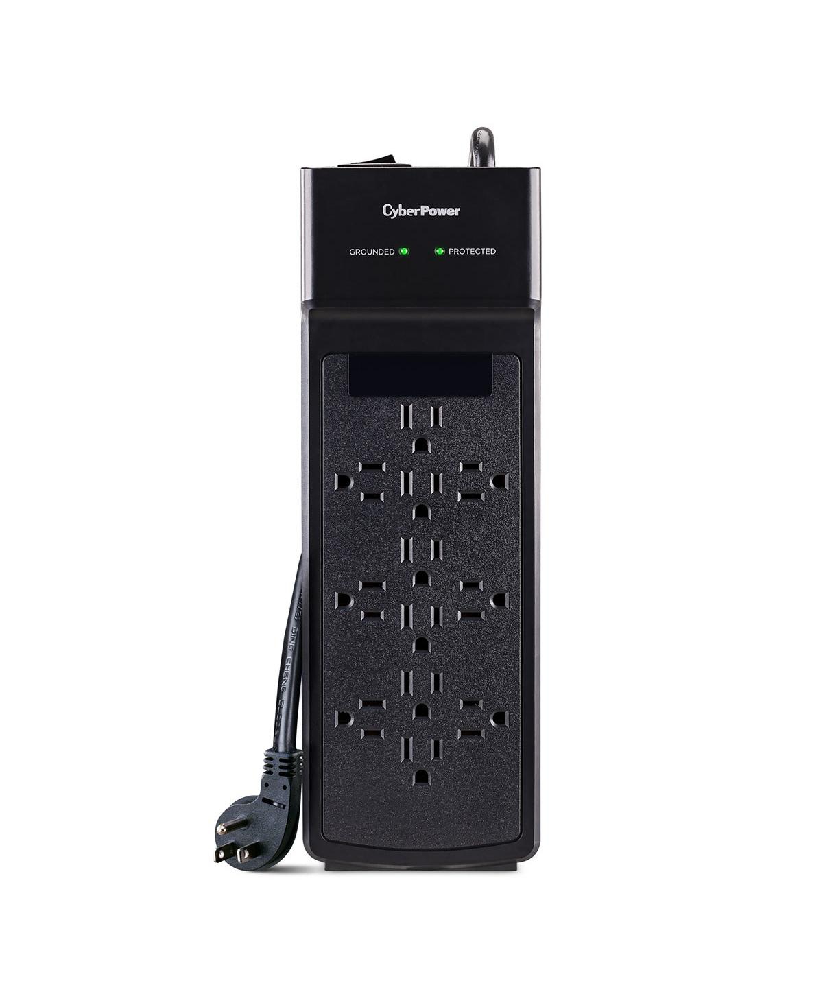 CyberPower CSB1206 3600-Joule 12-Outlet Surge Protector, Compatible with Computers, Laptops, TVs, Routers, Gaming Consoles, Smartphones, and More - Bl