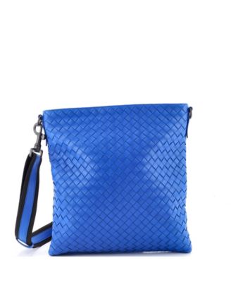 Medium Flat Messenger Bag Intrecciato Nappa