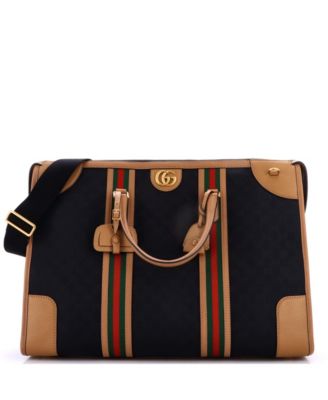 XL Bauletto Duffle Bag GG Canvas with Leather