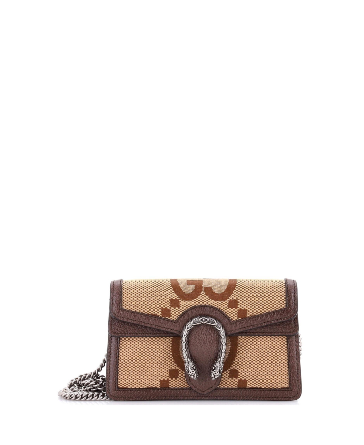 Pre-Owned Gucci Super Mini Dionysus Bag Jumbo Gg Canvas