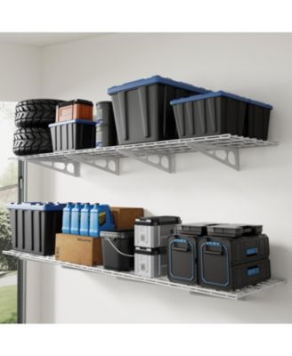 4-Pack 2x4ft 24-inch-by-48-inch Wall Shelf Garage Storage Rack