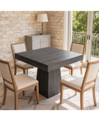 31.5" Modern Wood Farmhouse Kitchen Square Dining Table for Kitchen, Living Room, Cafe, Apartment, Small Spaces