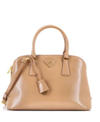 Medium Open Promenade Bag Vernice Saffiano Leather