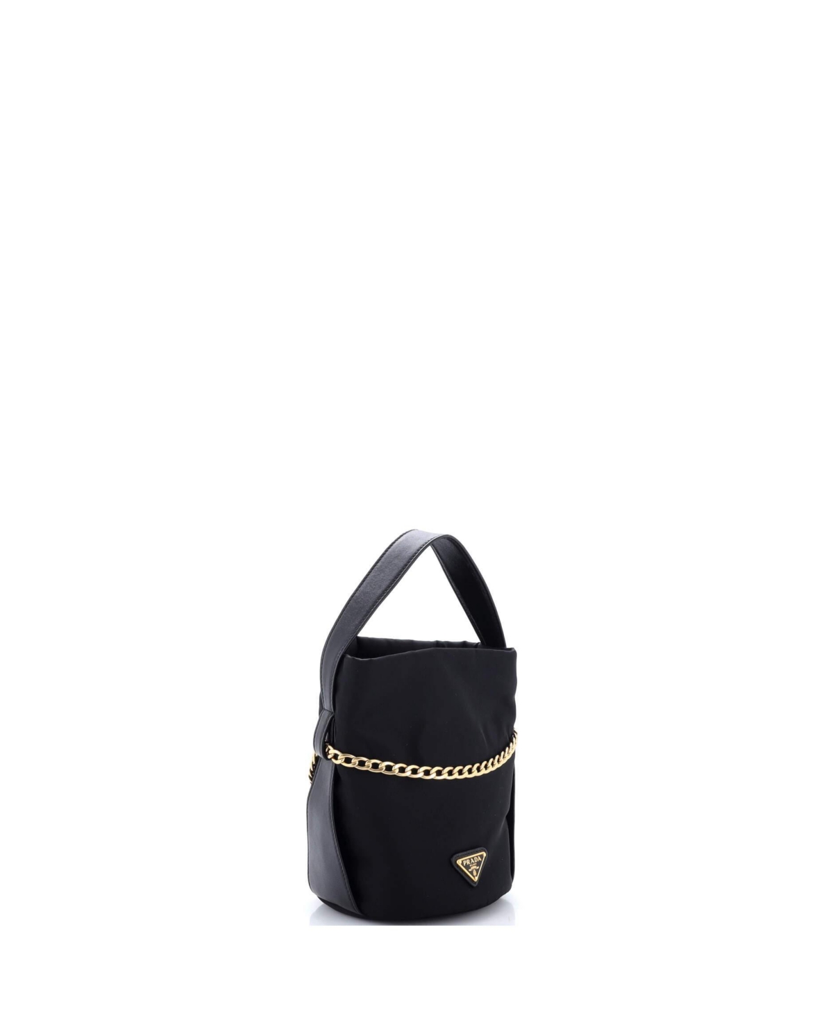 Pre-Owned Prada Mini Petit Sac Bucket Bag Re-Nylon and Nappa Leather