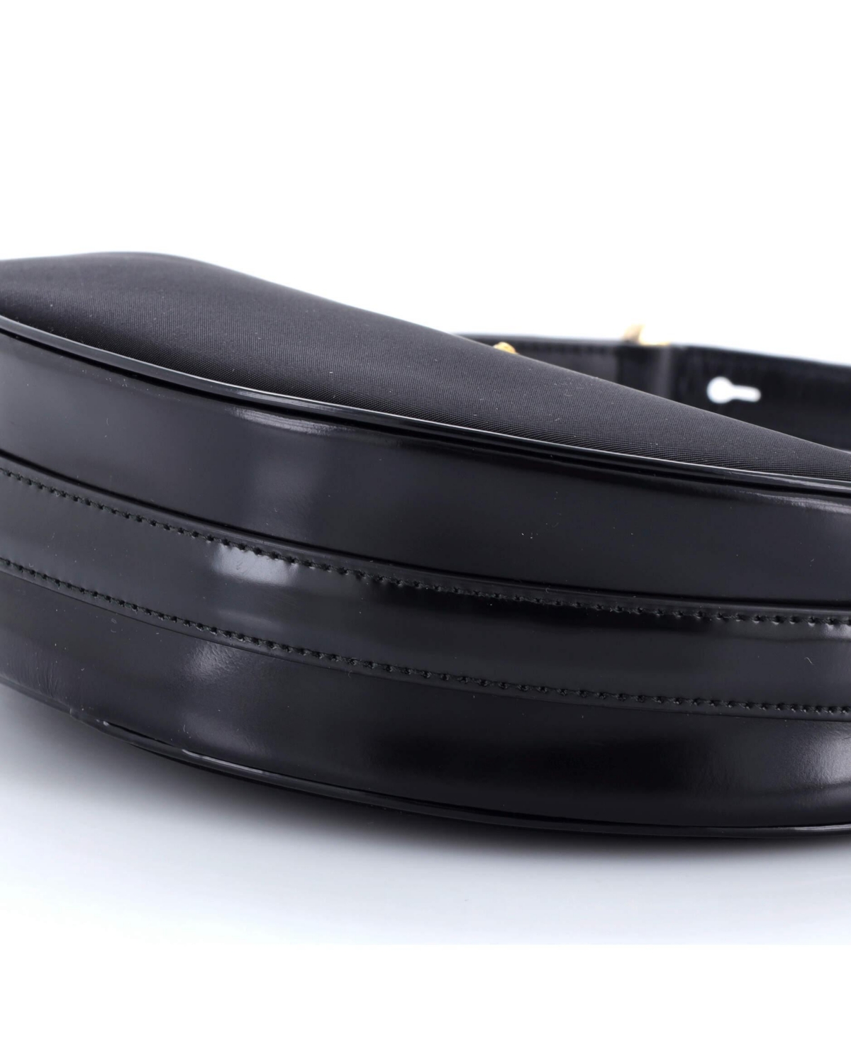 Pre-Owned Prada Small Arque Half Moon Hobo Tessuto