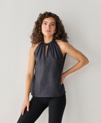 Women's Halter Hemp Neck Top