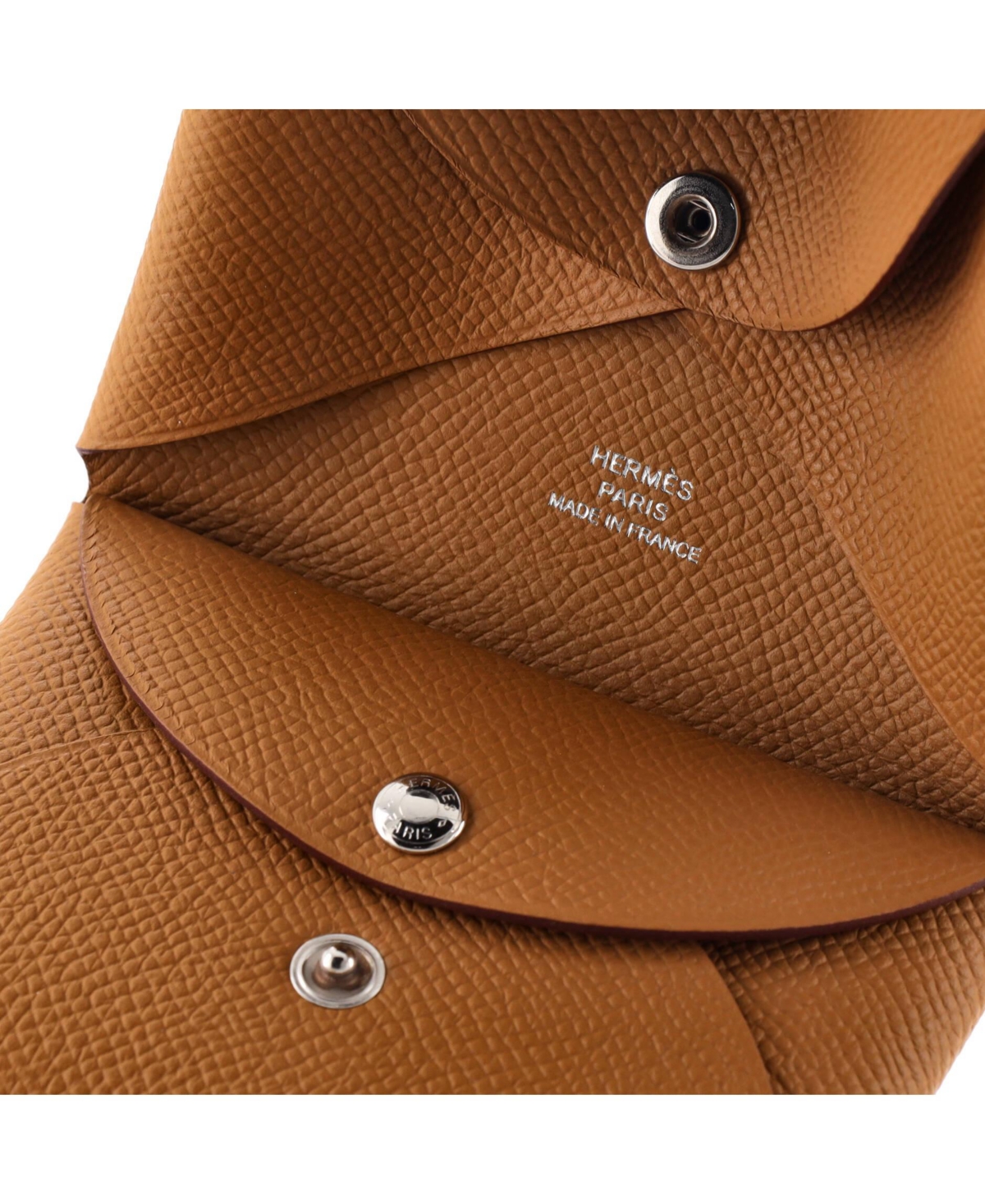 Pre-Owned HERMES Calvi Duo Card Holder Epsom