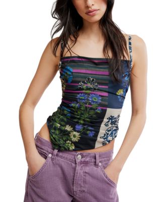 Women's Estella Square Neck Asymmetric Tank Top