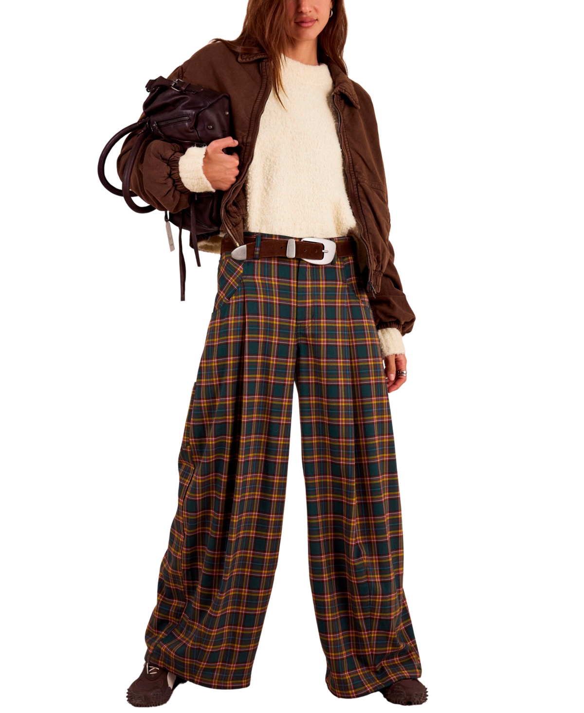 Free People Women's About It Baggy Wide-Leg Trousers