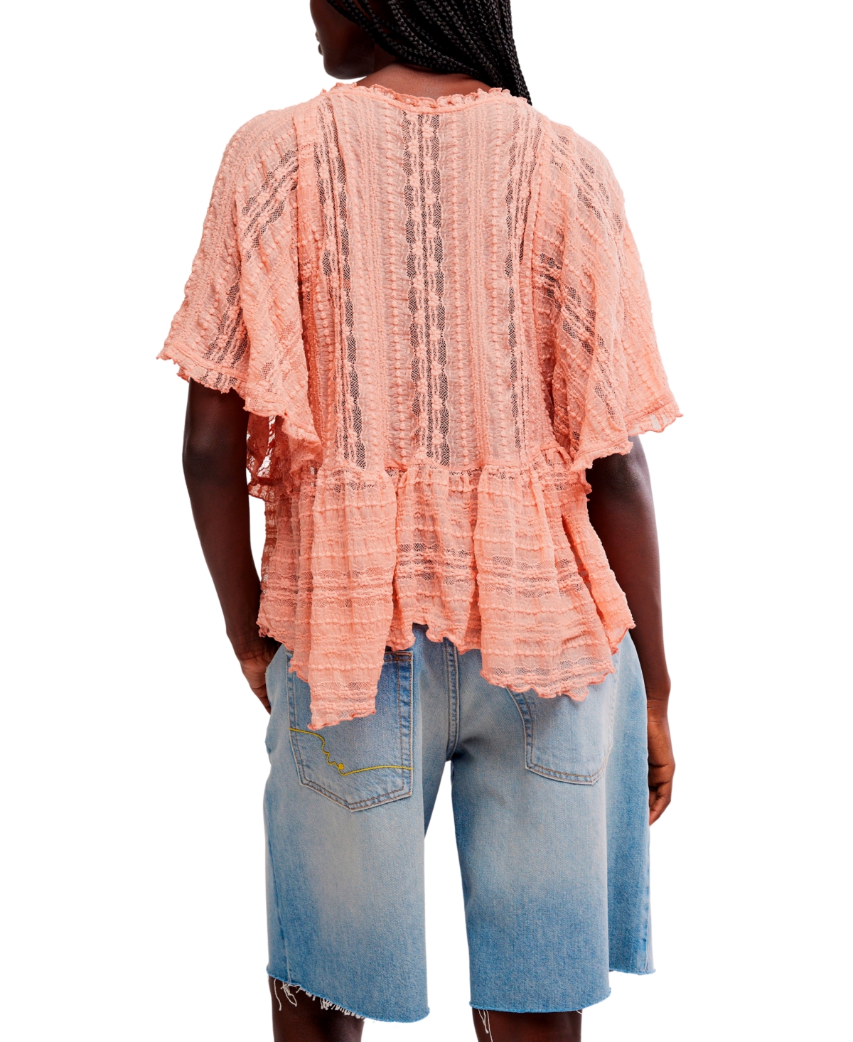 Free People Women's Your Dreams Plunge V-Neck Lace Top