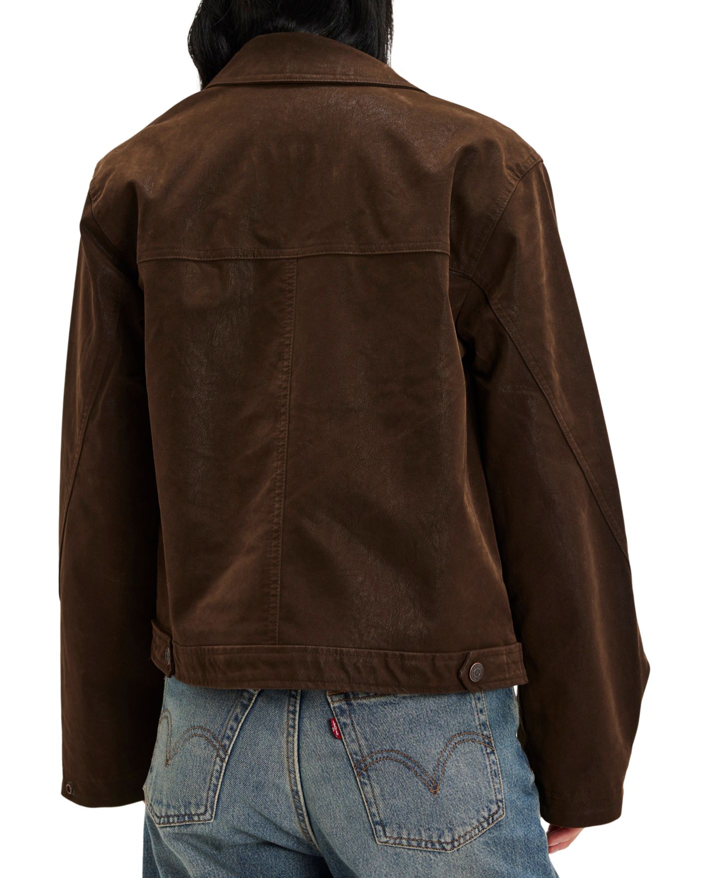 Женская куртка Free People Boxy Collared Neck, цвет: Тёмный коричневый — фото 5