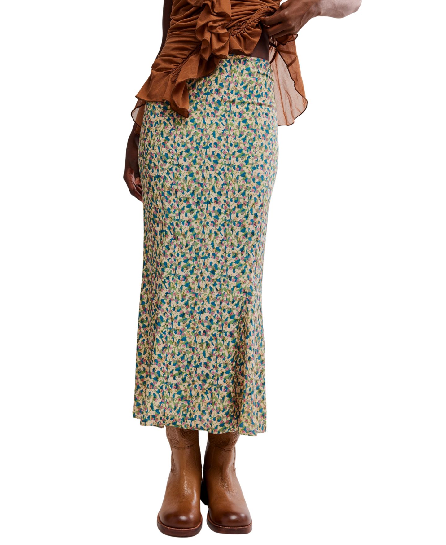 Женская юбка Free People Bonita Printed Maxi, цвет: Комбинированный — фото 1