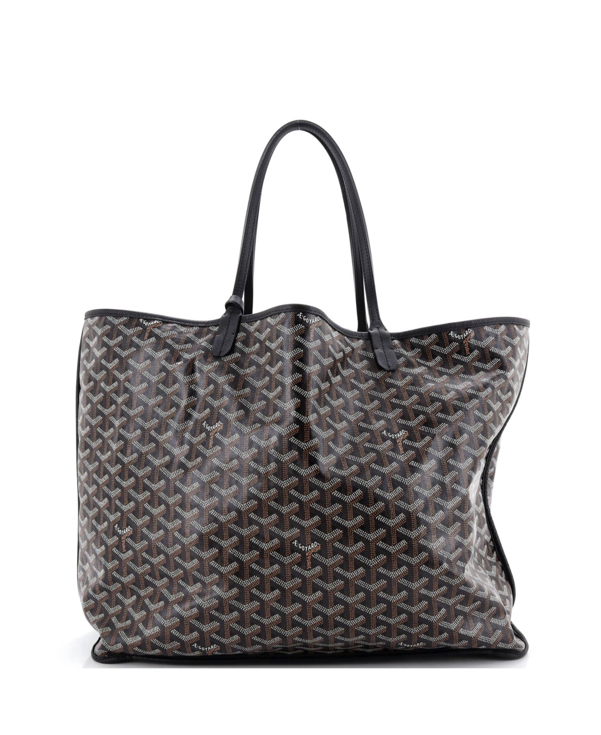 Pre-Owned Goyard Gm Anjou Reversible Tote Printed Coated Canvas