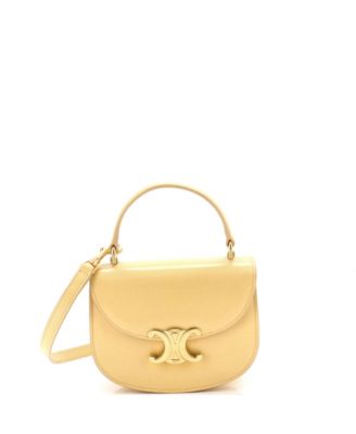 Mini Triomphe Besace Clea Top Handle Flap Bag Leather