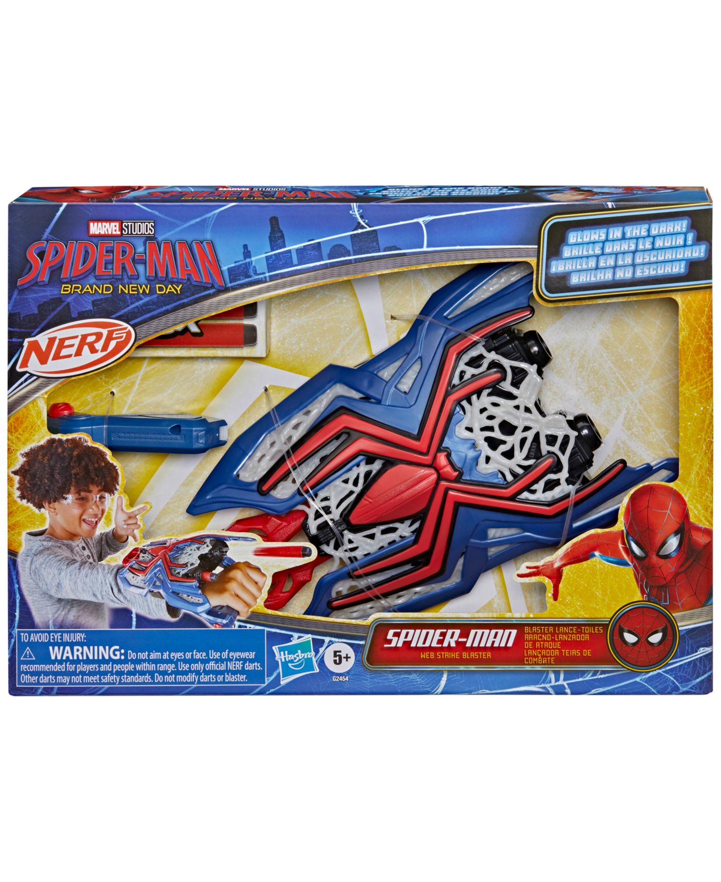 Детские игрушки Spider-Man Web Strike Glow-in-the-Dark 3-Piece Blaster, Ages 5+ — фото 8