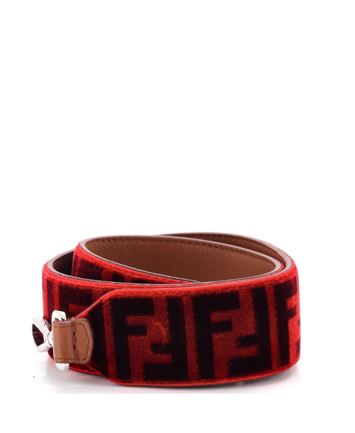 Pre-Owned Fendi Strap You Shoulder Strap Zucca Velvet